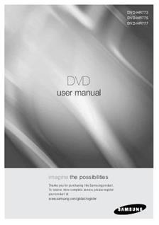 Samsung DVD HR 775 manual. Camera Instructions.